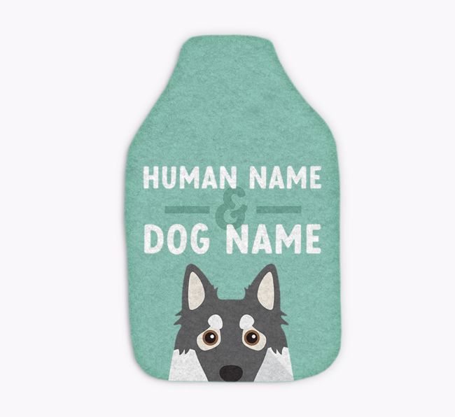 Human and Dog Names: Personalised {breedFullName} Hot Water Bottle